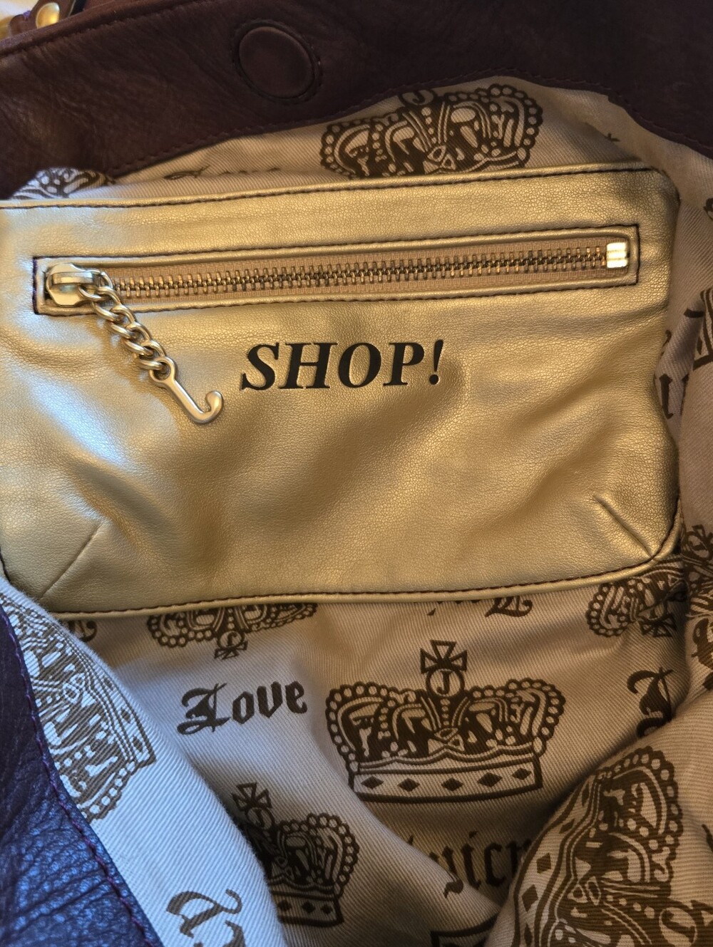 Juicy Couture Y2K Brown Leather Purse Bag - Picture 9 of 11